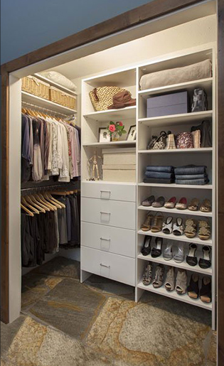 Reach-in closet