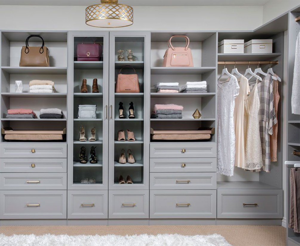 Walk-in bedroom closet