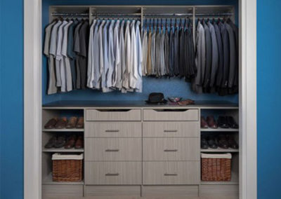 Concrete Flat Panel Men's Reach-in Closet