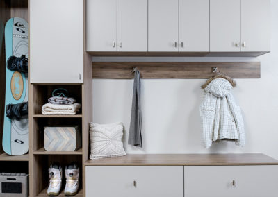 Modern White Entryway Storage