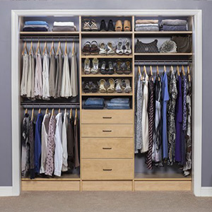 Teen closet ideas using a reach-in closet